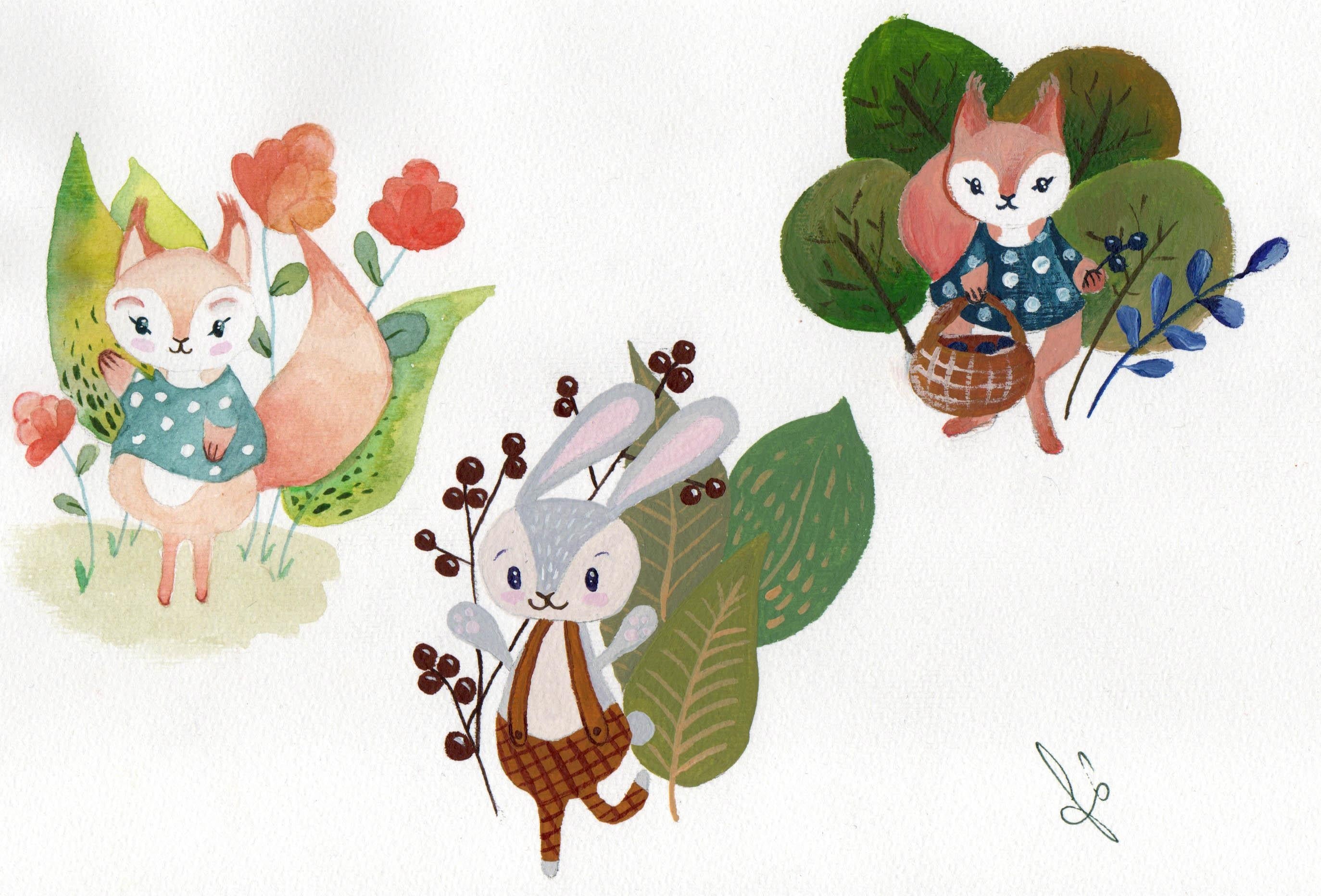 Gouache techniques - student project