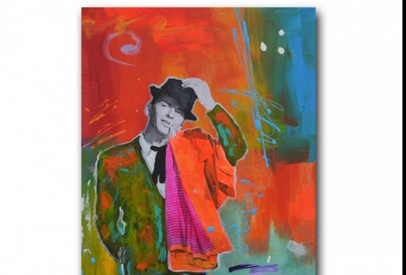 Abstract with a printed image