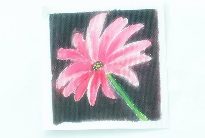Floral acrylic painting