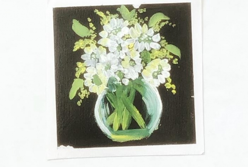 Acrylic daisies