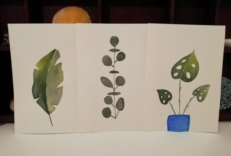 Watercolor House Plants