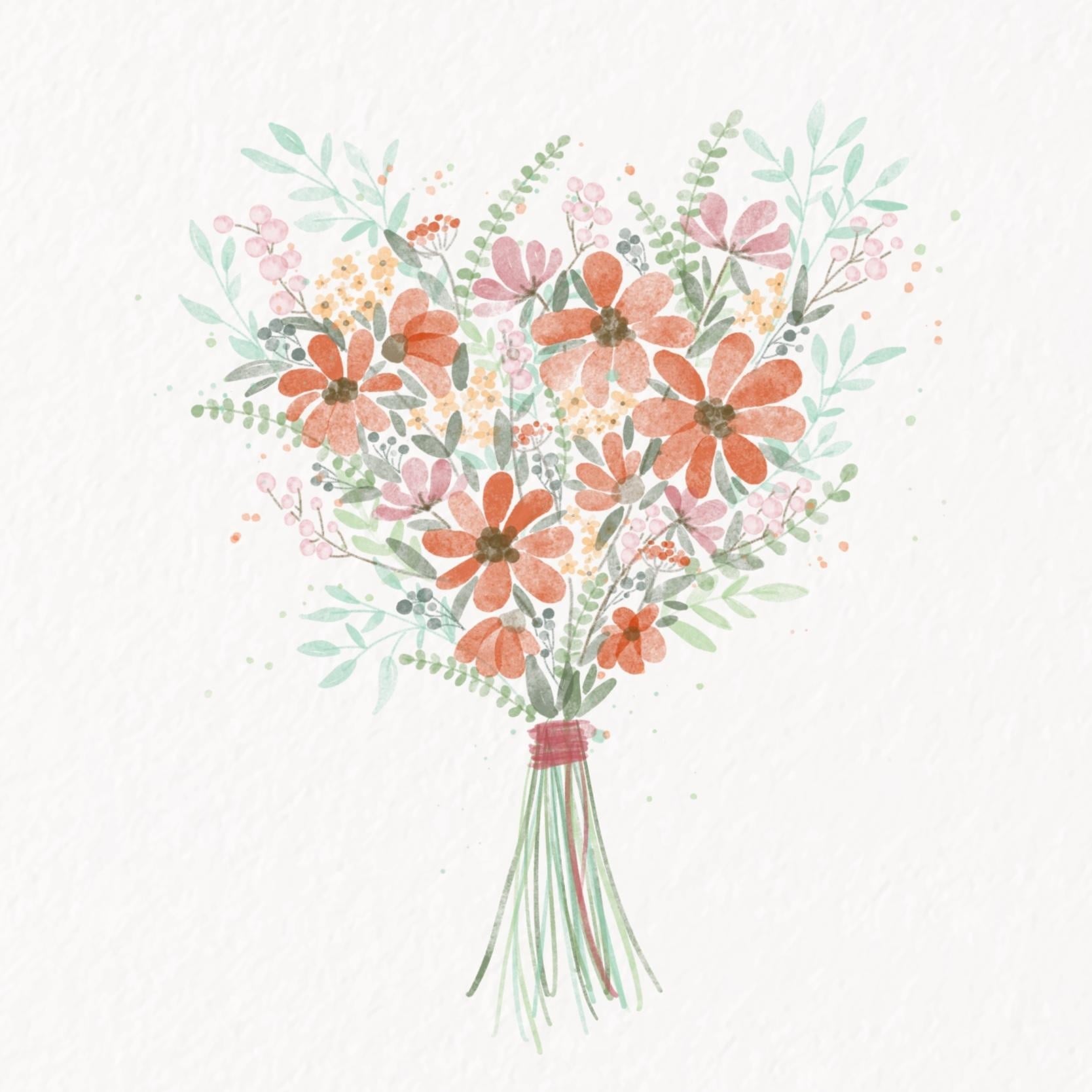 Watercolor Bouquet - student project