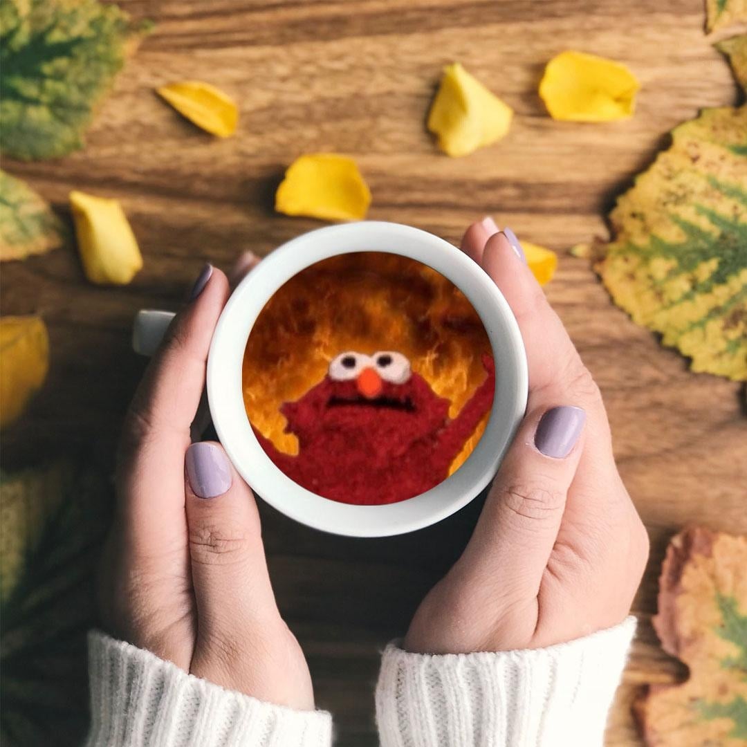 Elmo in a cup - student project