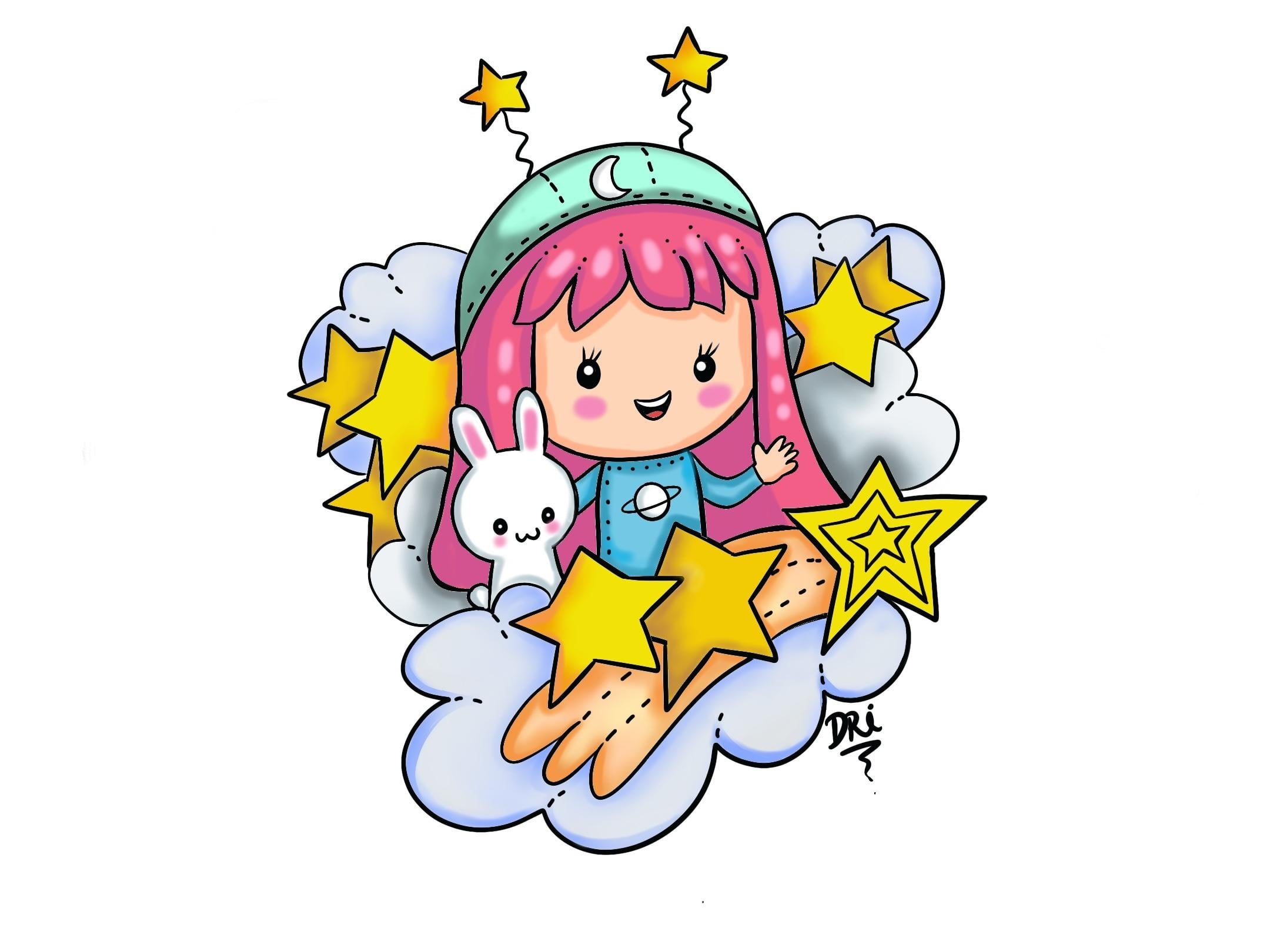 Cute star girl - student project