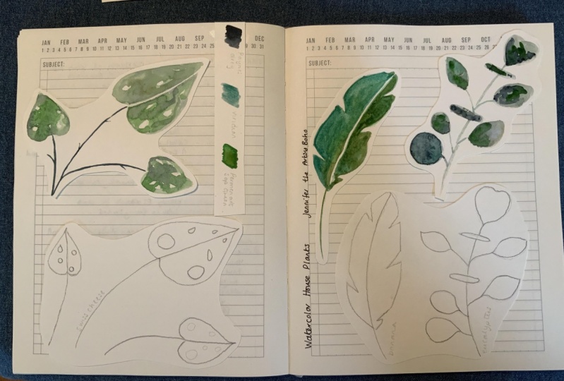 Watercolor House Plants