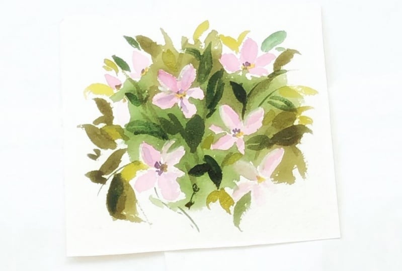Watercolor viola