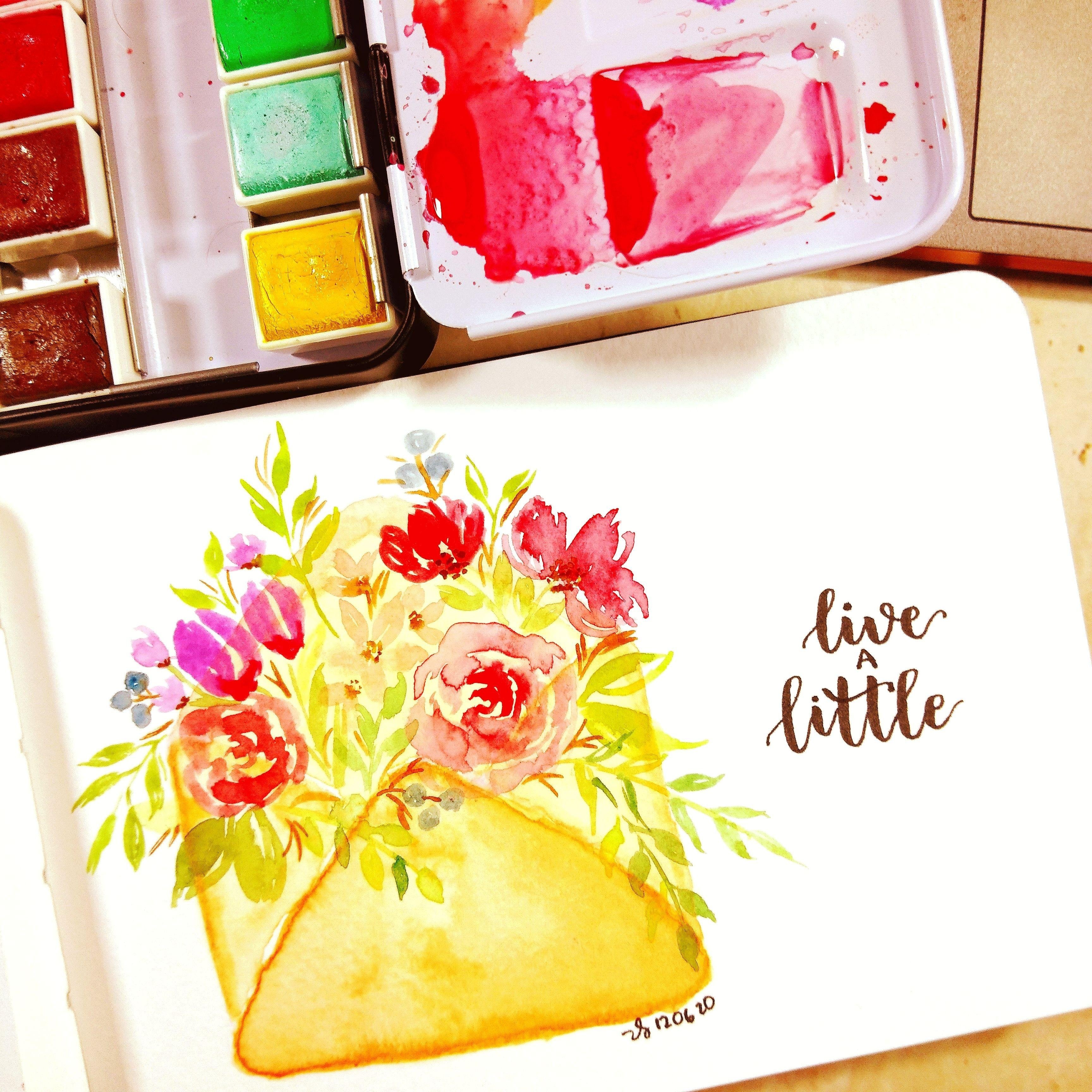 Flowers in Envelope - student project