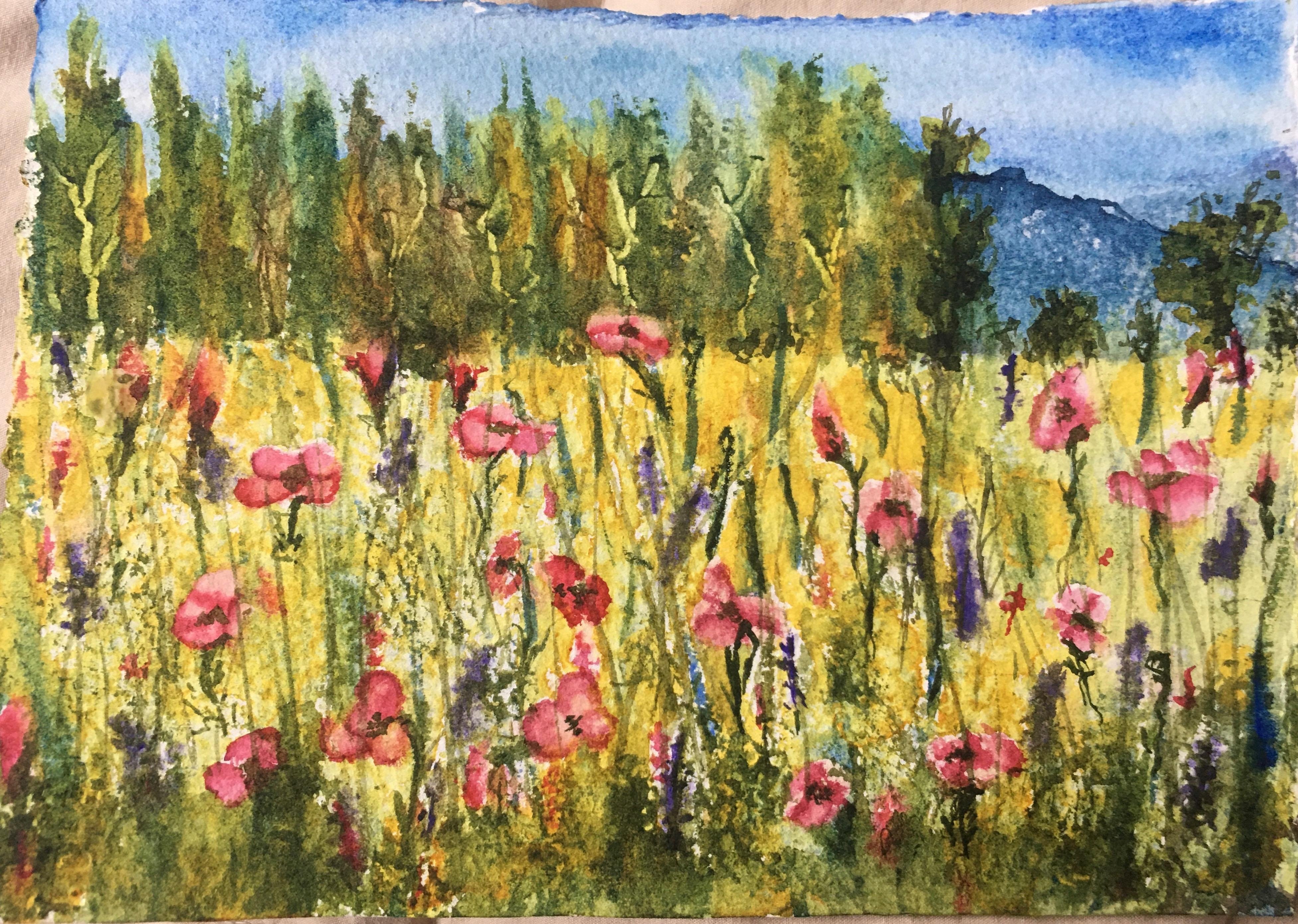 field of flowers - student project