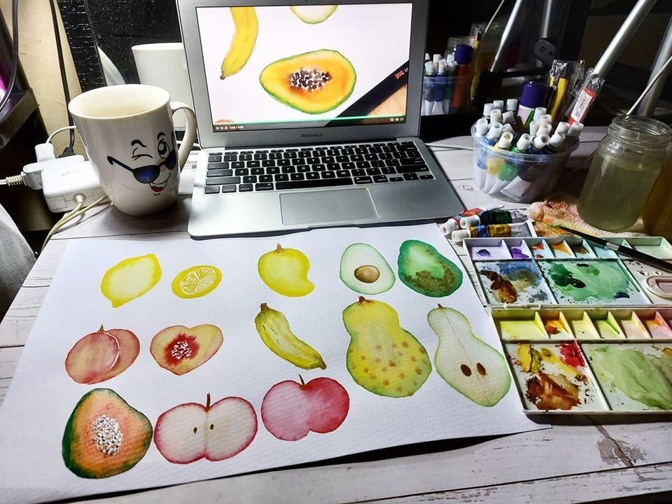 elements of fruits. - student project