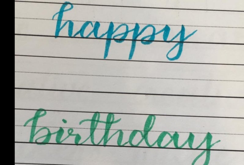 Hand lettering practice