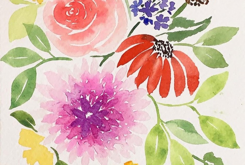 Loose Watercolor Florals