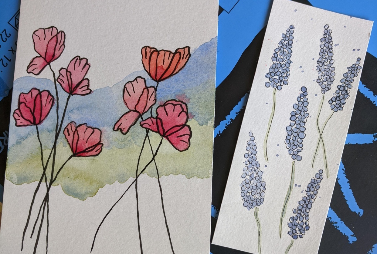 Poppies and Hyacinths - student project