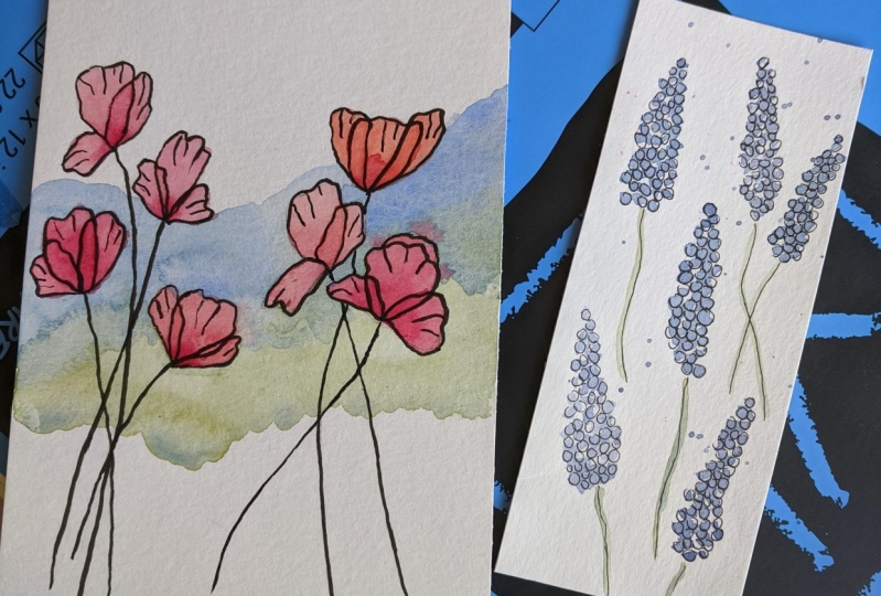 Poppies and Hyacinths