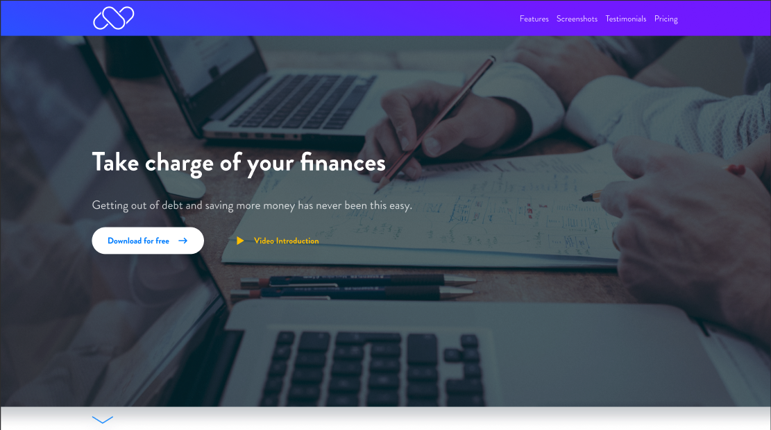 Designing with Figma - Landing Page for Mobile App