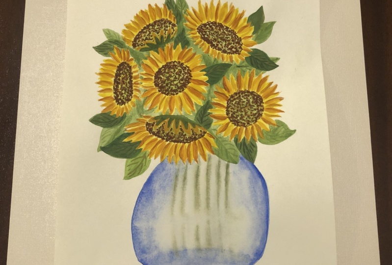 Sunflowers in a vase