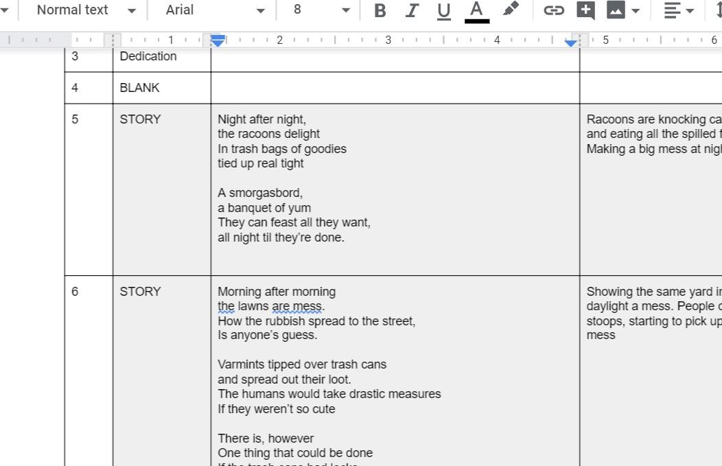 snippet of my story - student project
