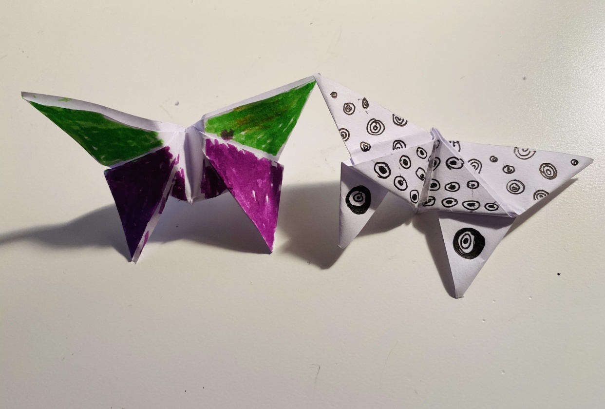 how to make a origami butterfly - student project