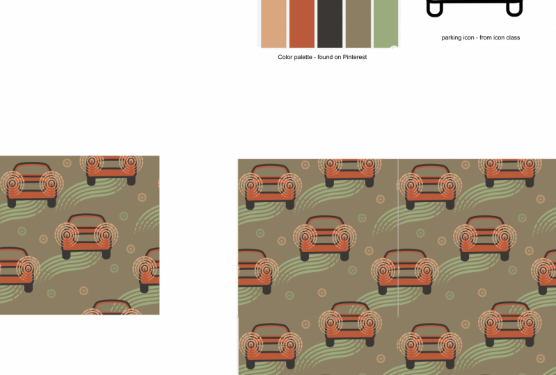 Repeat pattern using vector shapes...