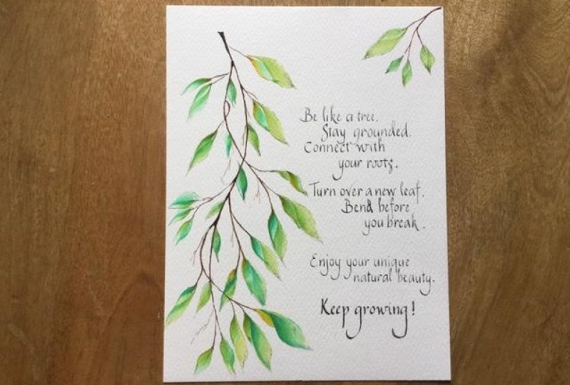 Triangle brush leaves