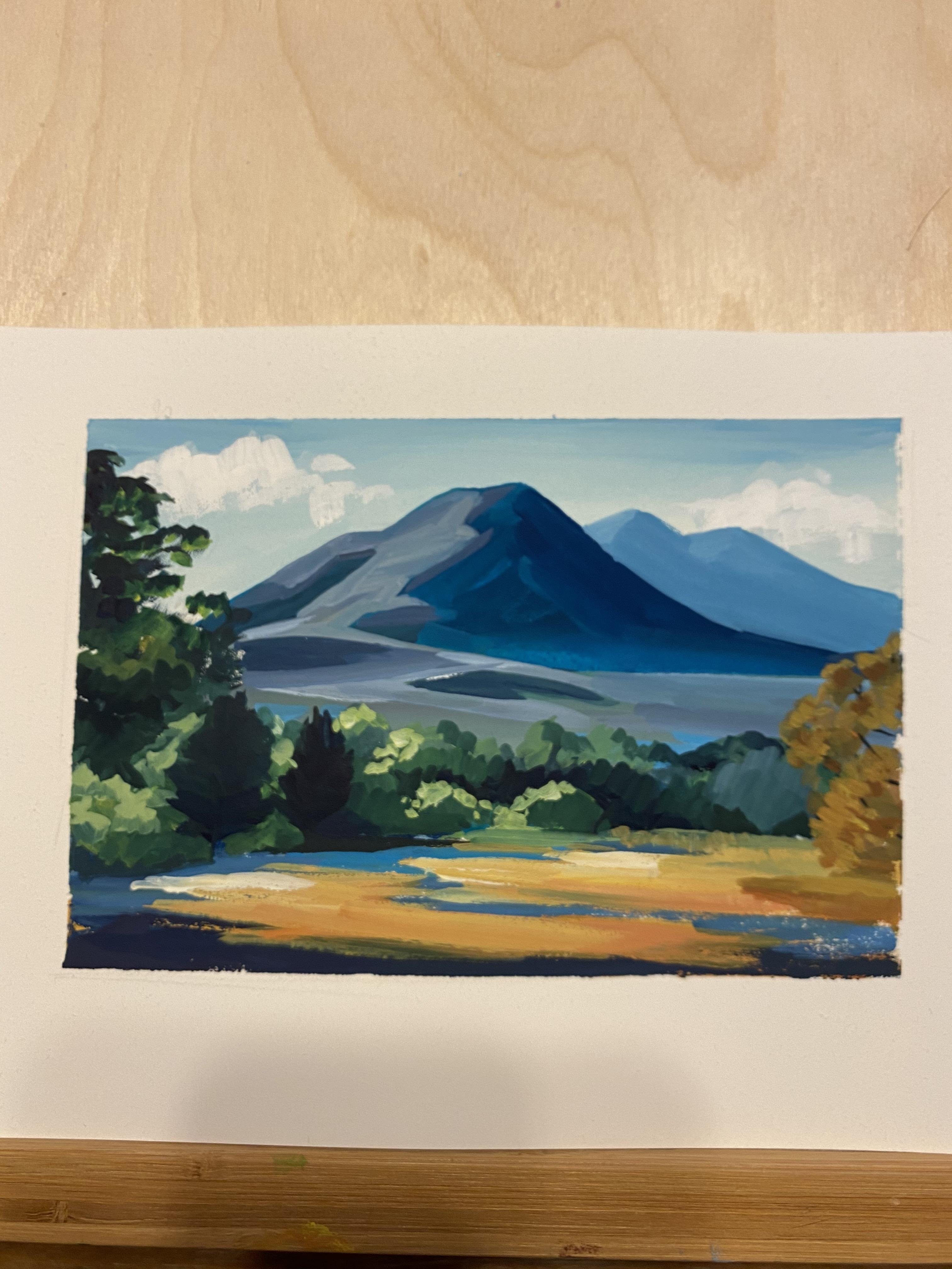 Gouache Mountain - student project