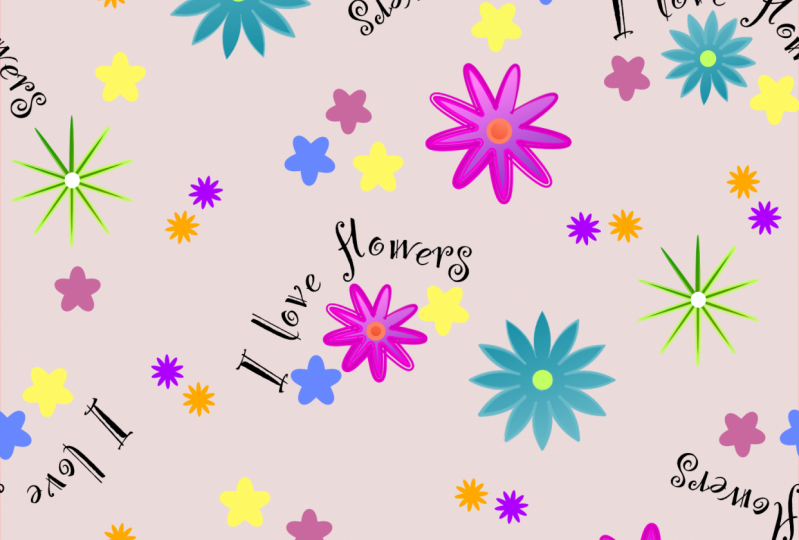 Simple Floral Repeat Pattern