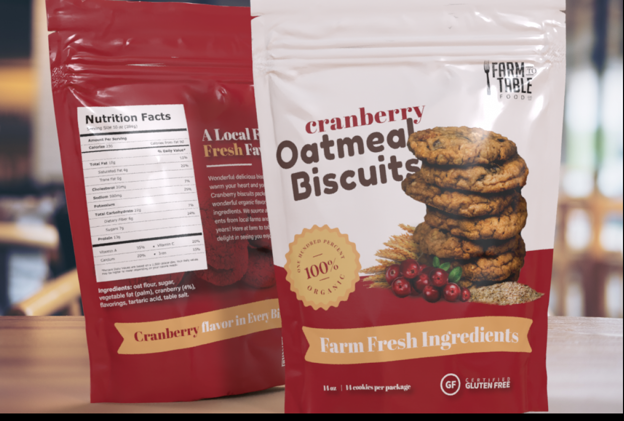 Cranberry Oatmeal Biscuits - student project