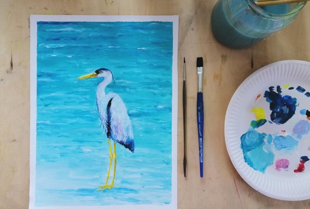 Great Blue Heron - student project