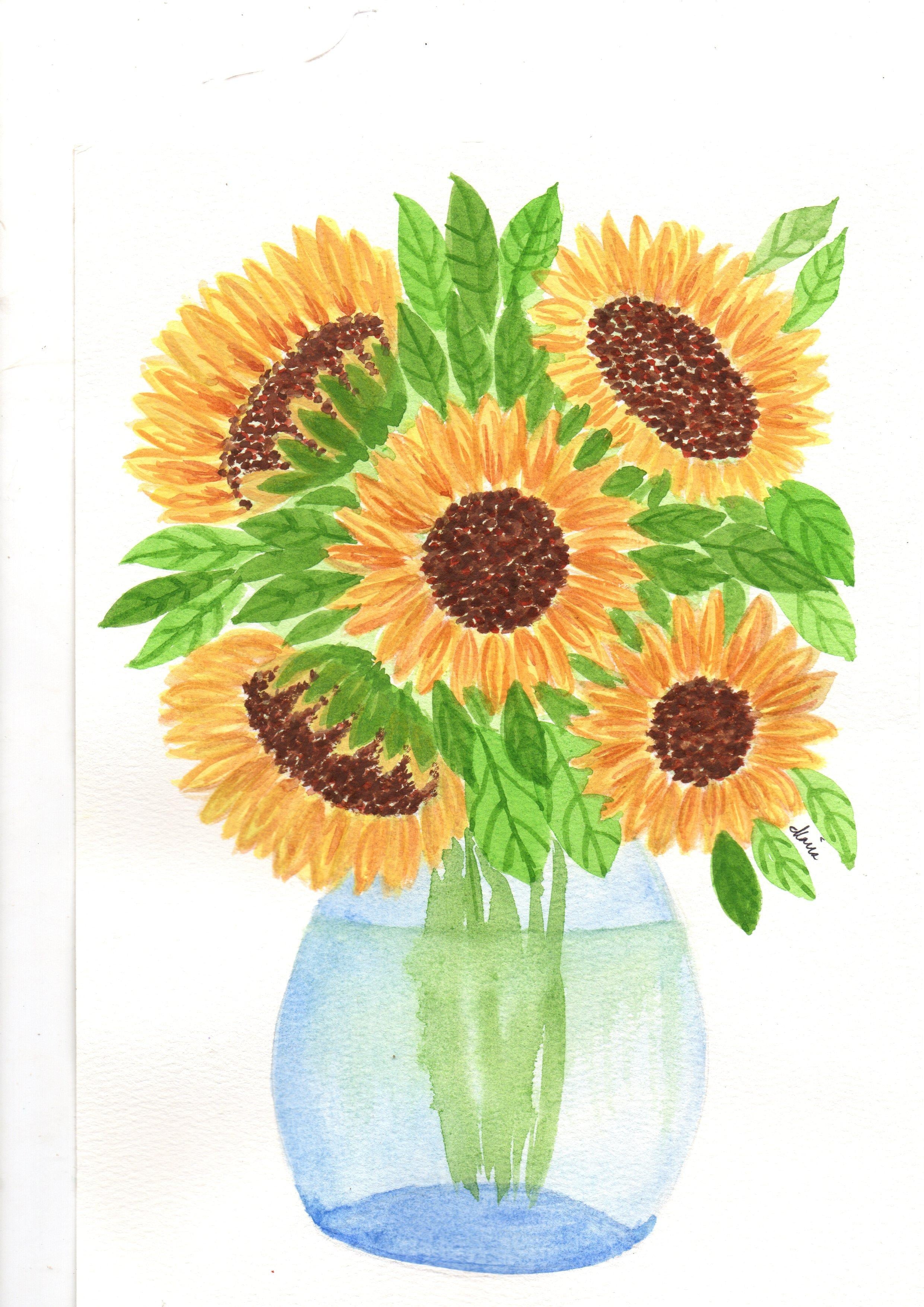 5 Sunflowers - student project