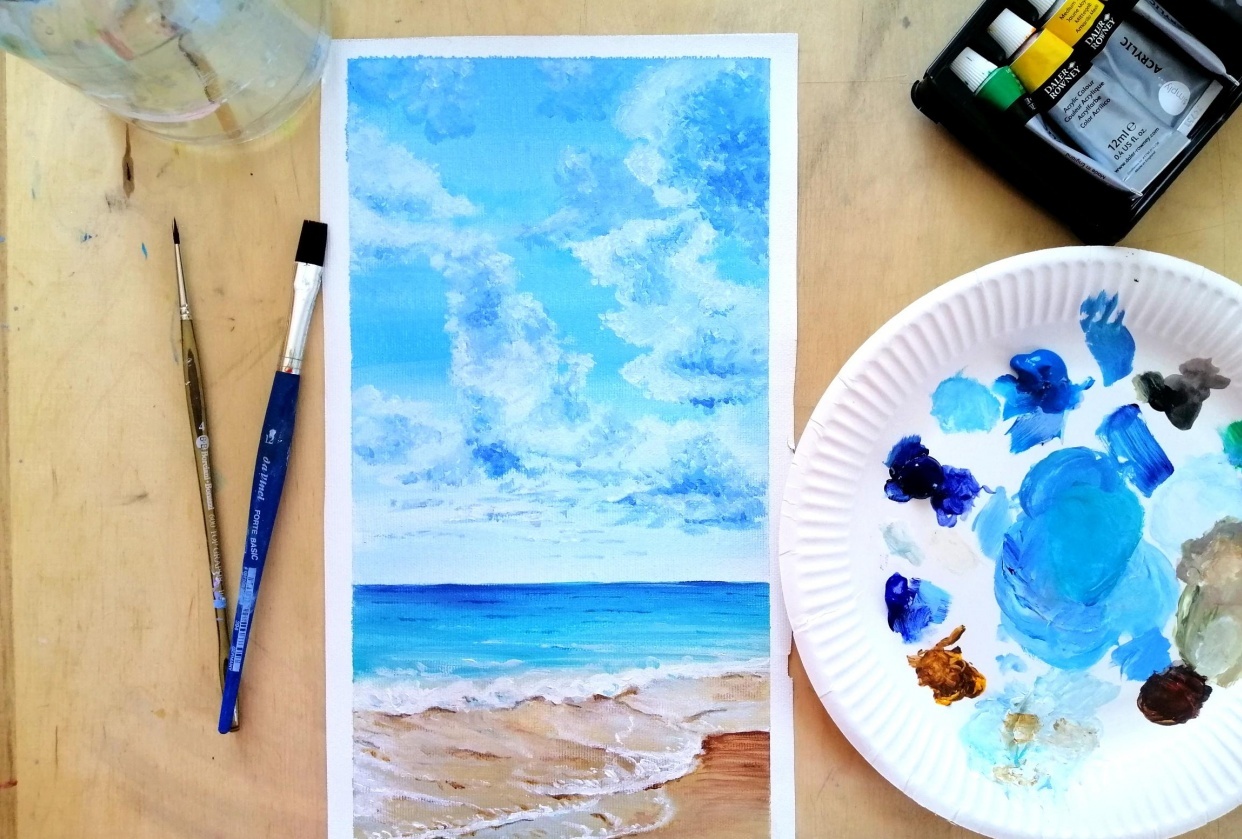 Ocean painting - student project