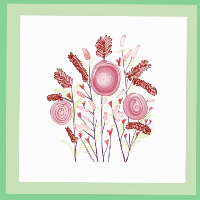 Watercolor flowers - student project