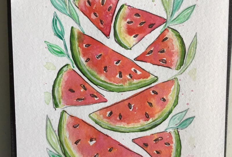 Stack of watermelon