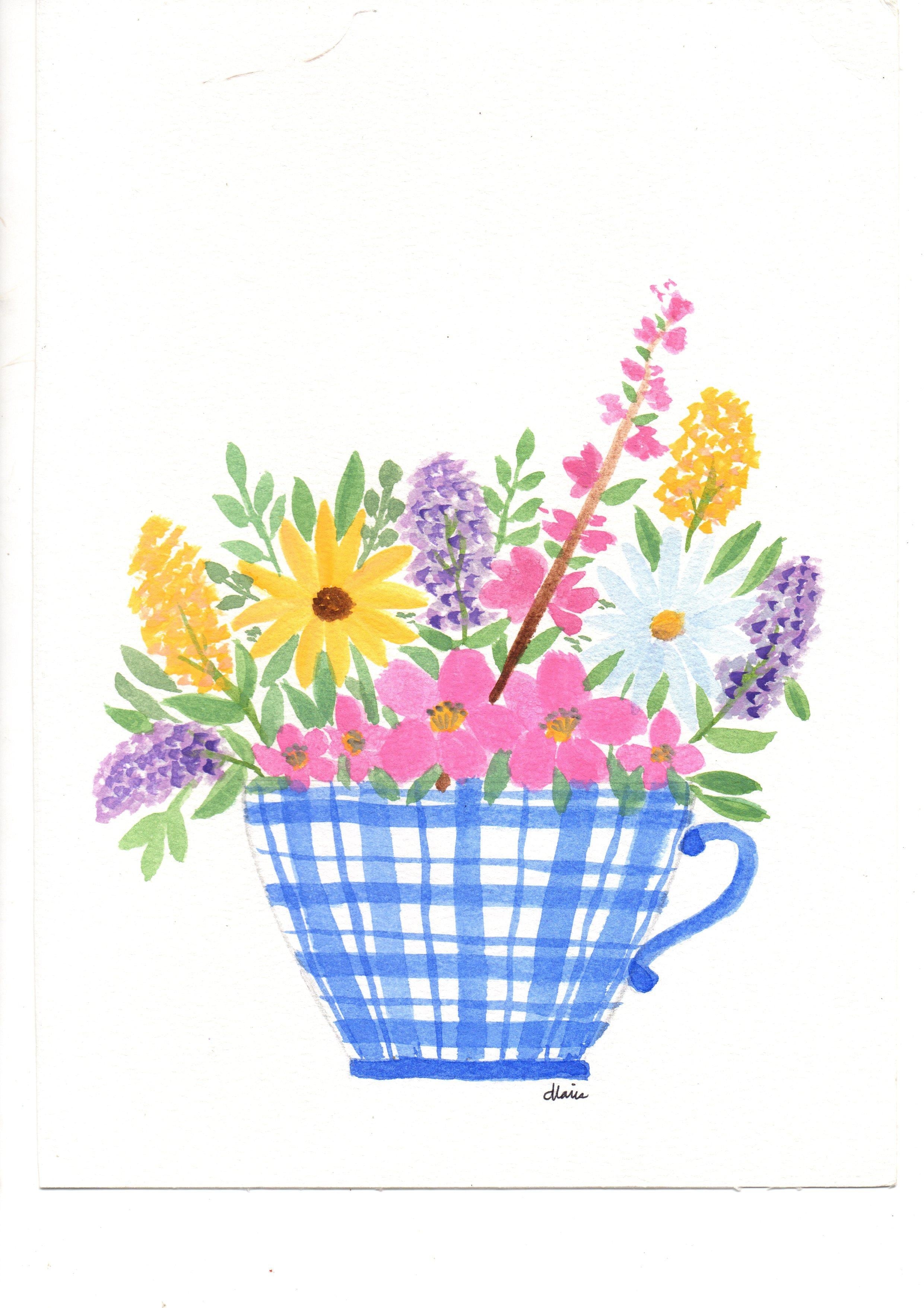 Bouquet in a cup - student project