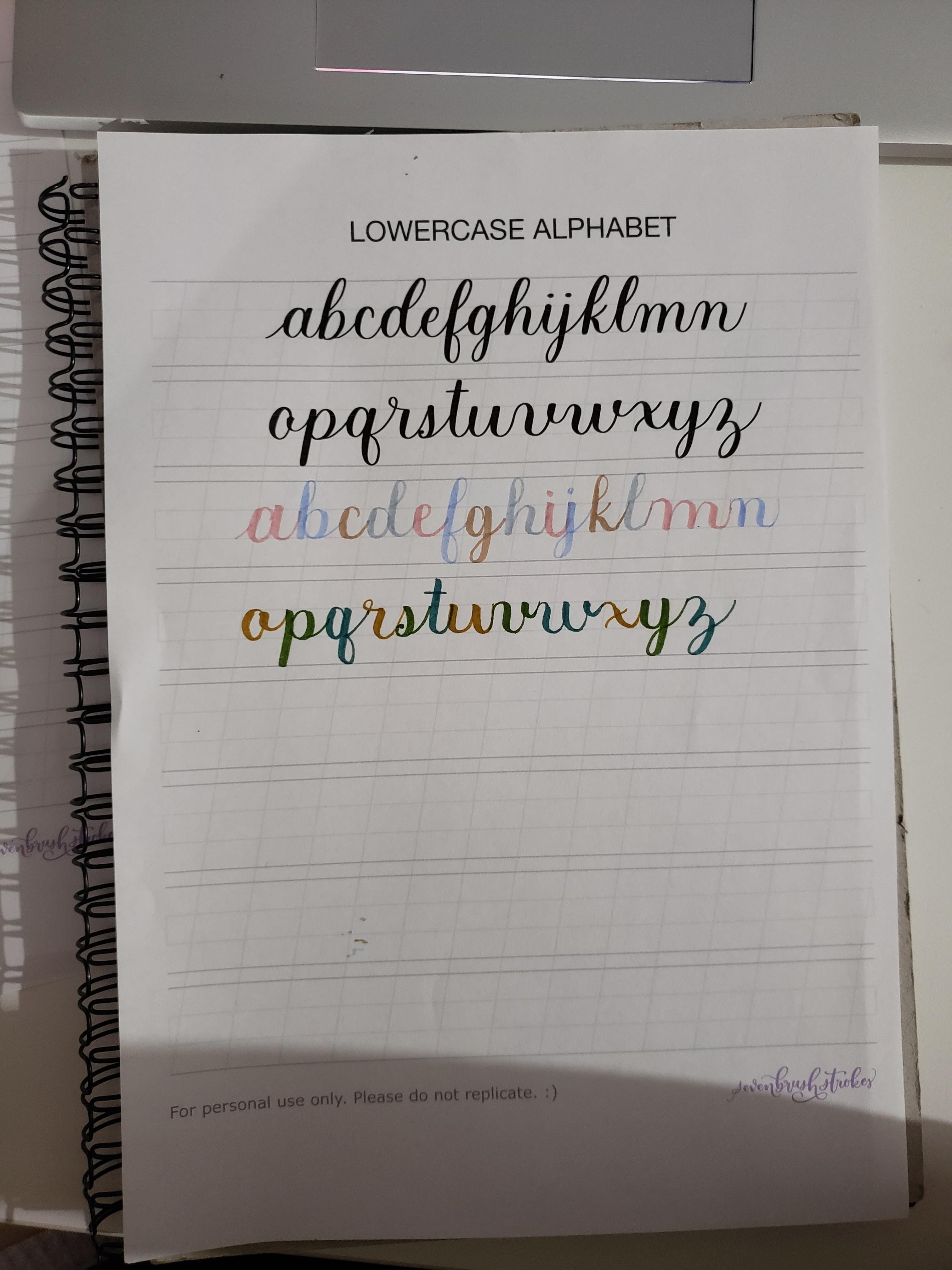 Lowercase Alphabet - student project