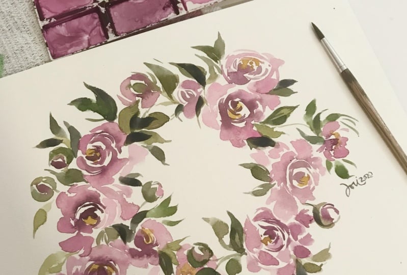 Peony wreath project
