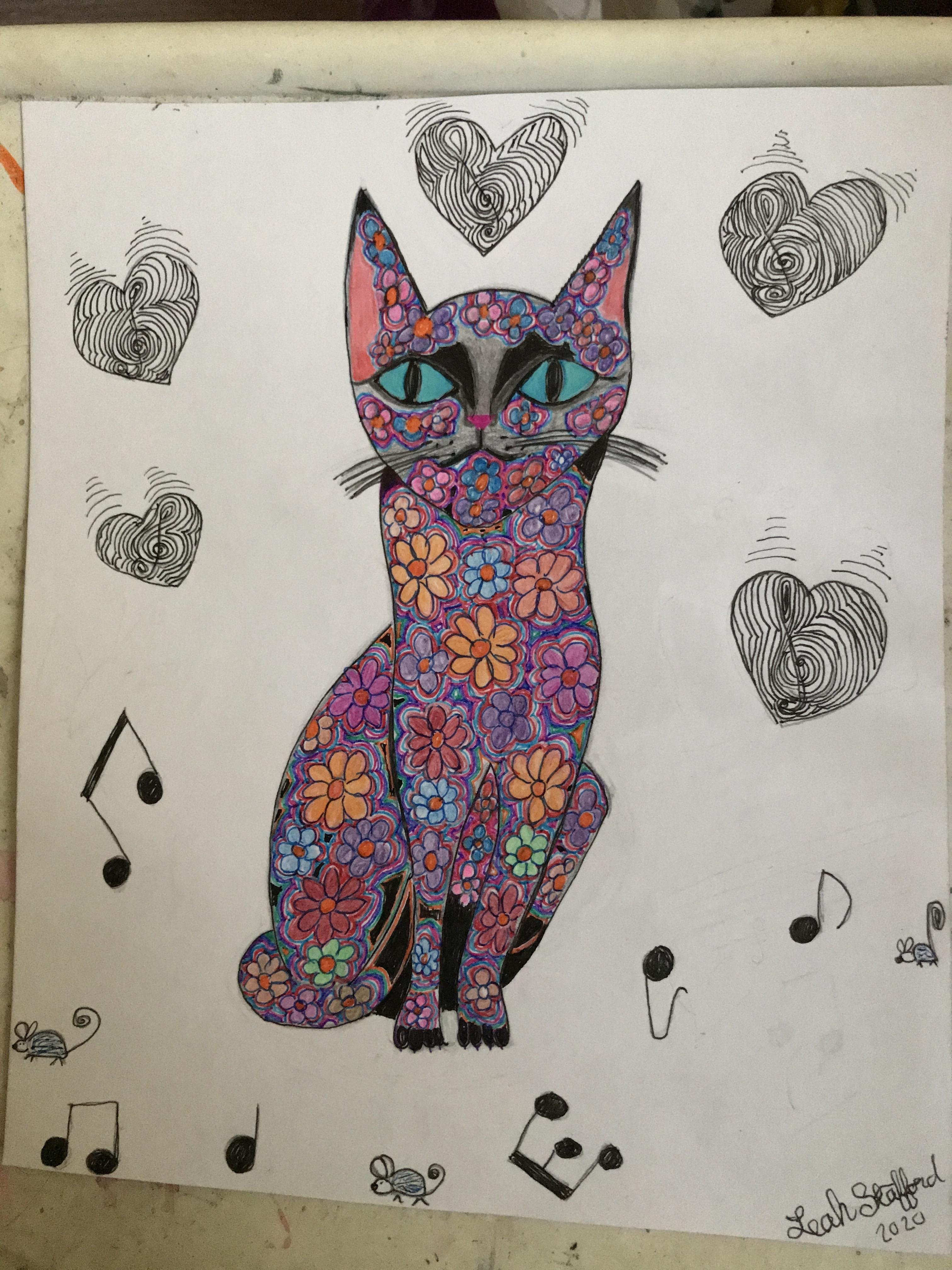 floral cat. - student project
