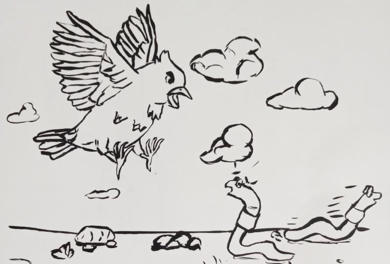The sparrow and the worms