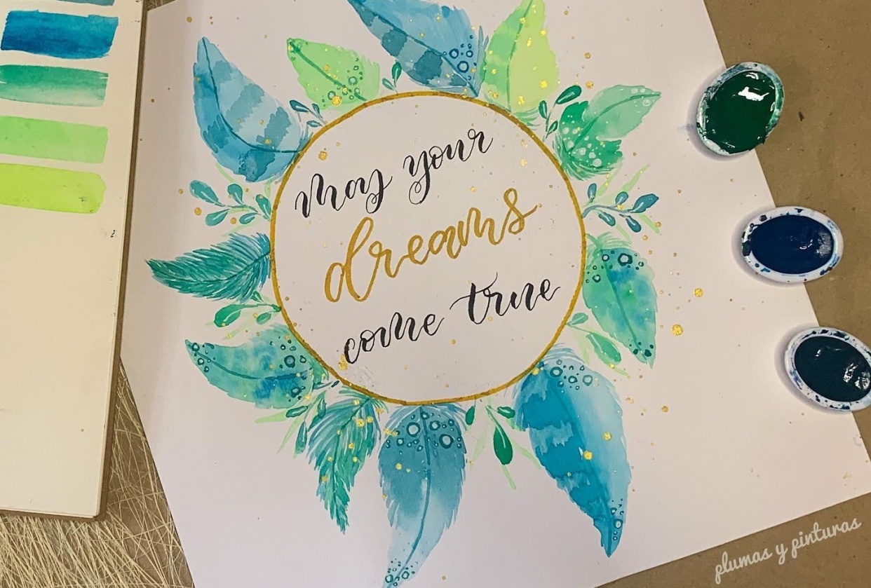 Feather Wreath - student project