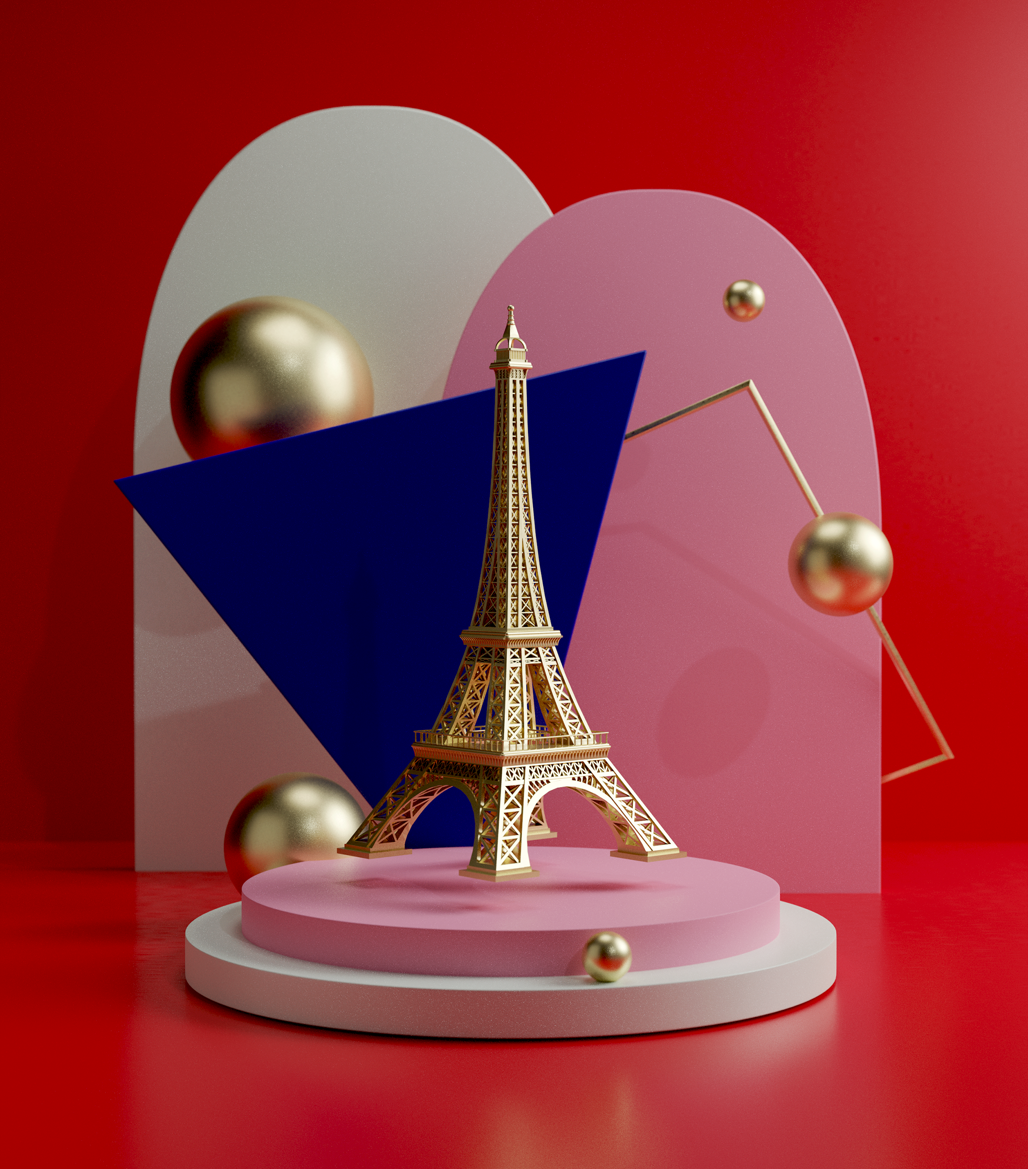 Eiffel Tower 3D - student project