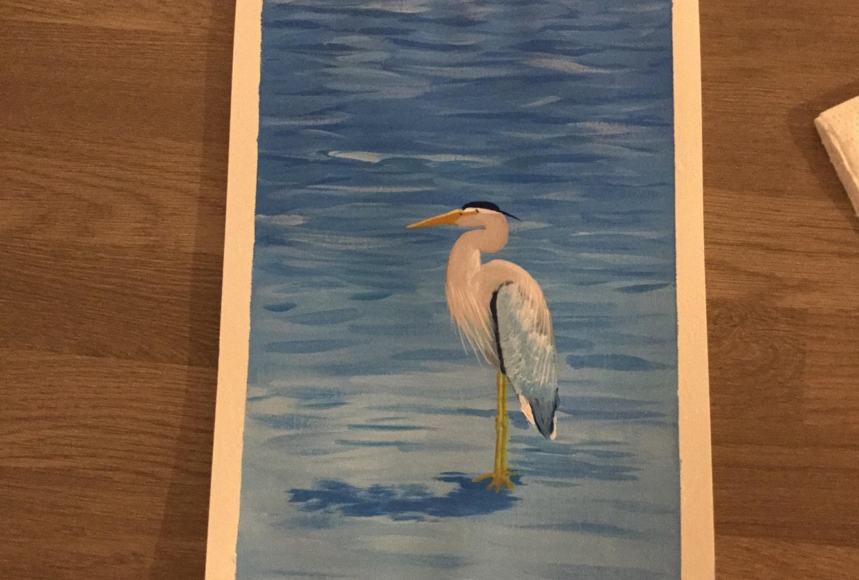 My first ever bird painting! - student project