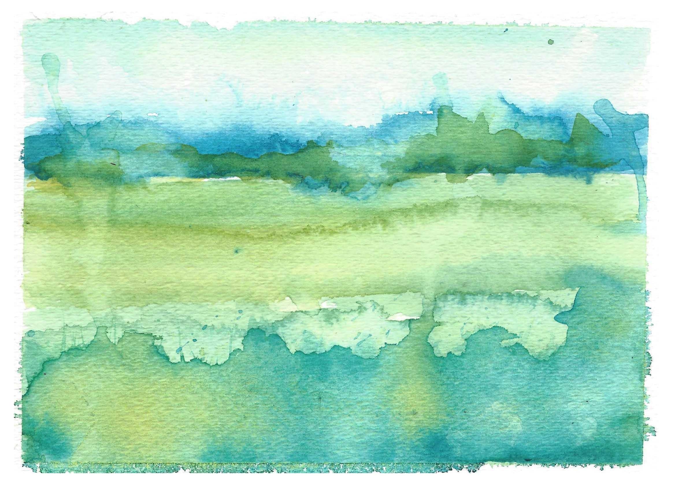 blue-green abs. landscape - student project