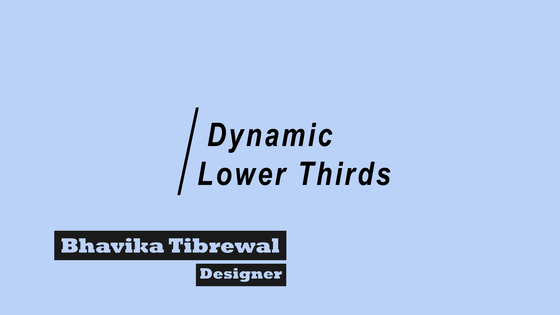 Lower Third Template - student project