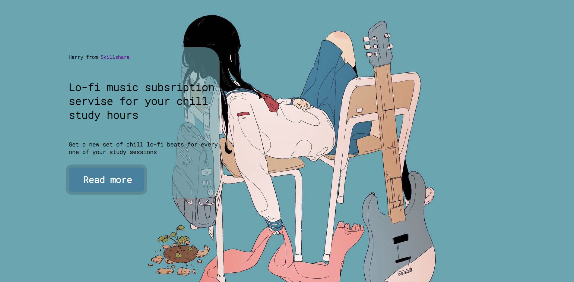 Lo-fi music subscription servise - student project