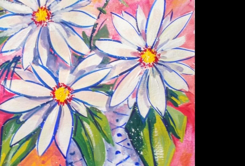 Paint With Me Abstract Florals in Gouache: Daisies