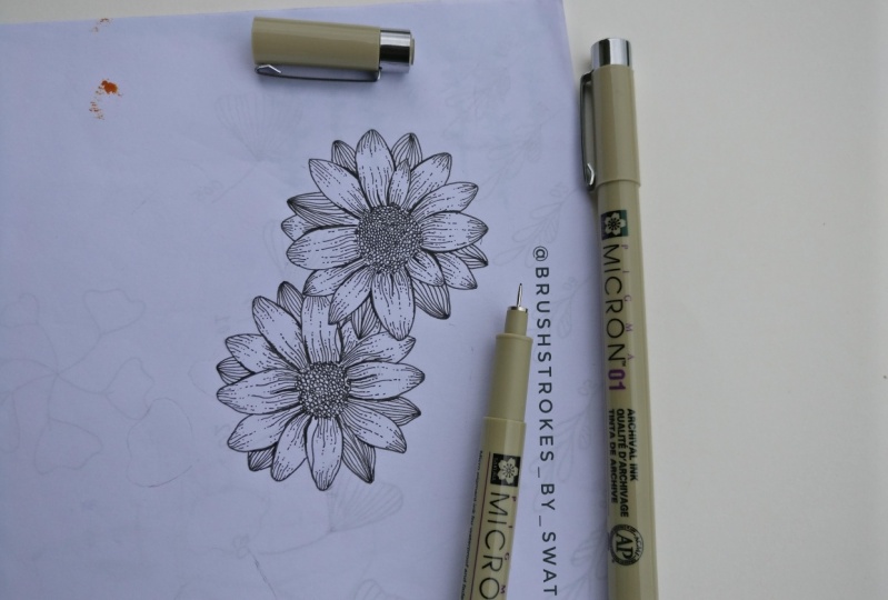 ink floral