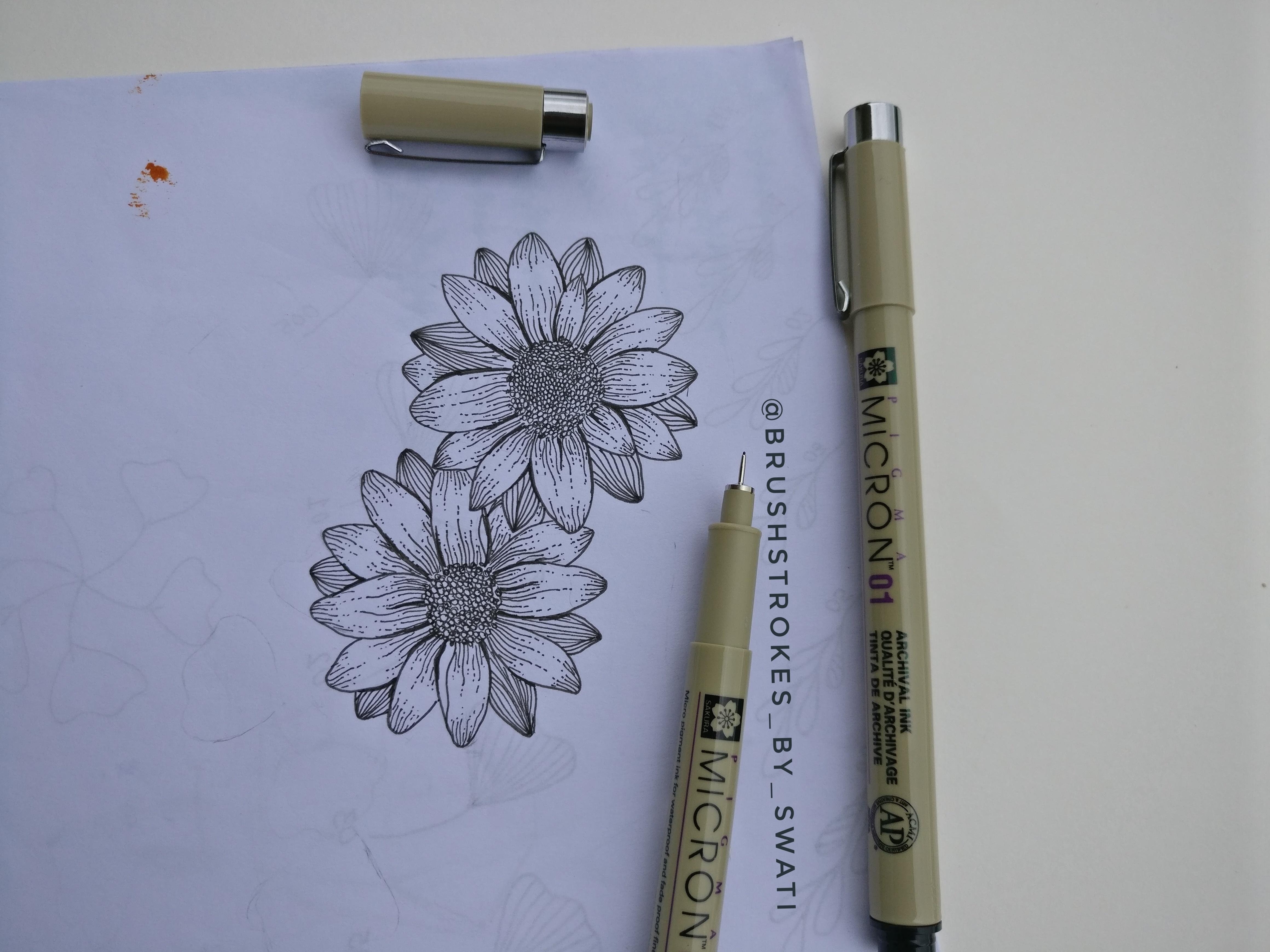 ink floral - student project