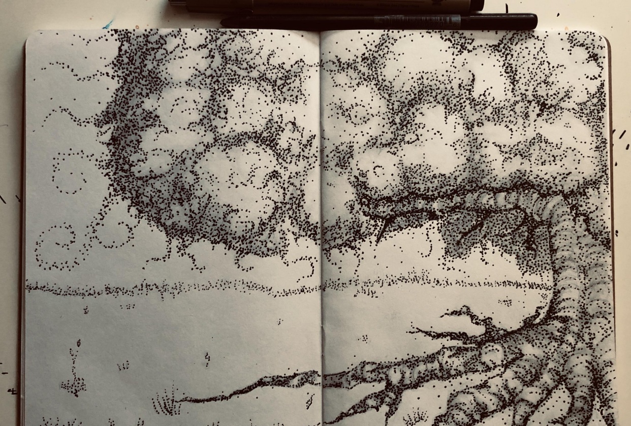 sketch for stippling.. - student project