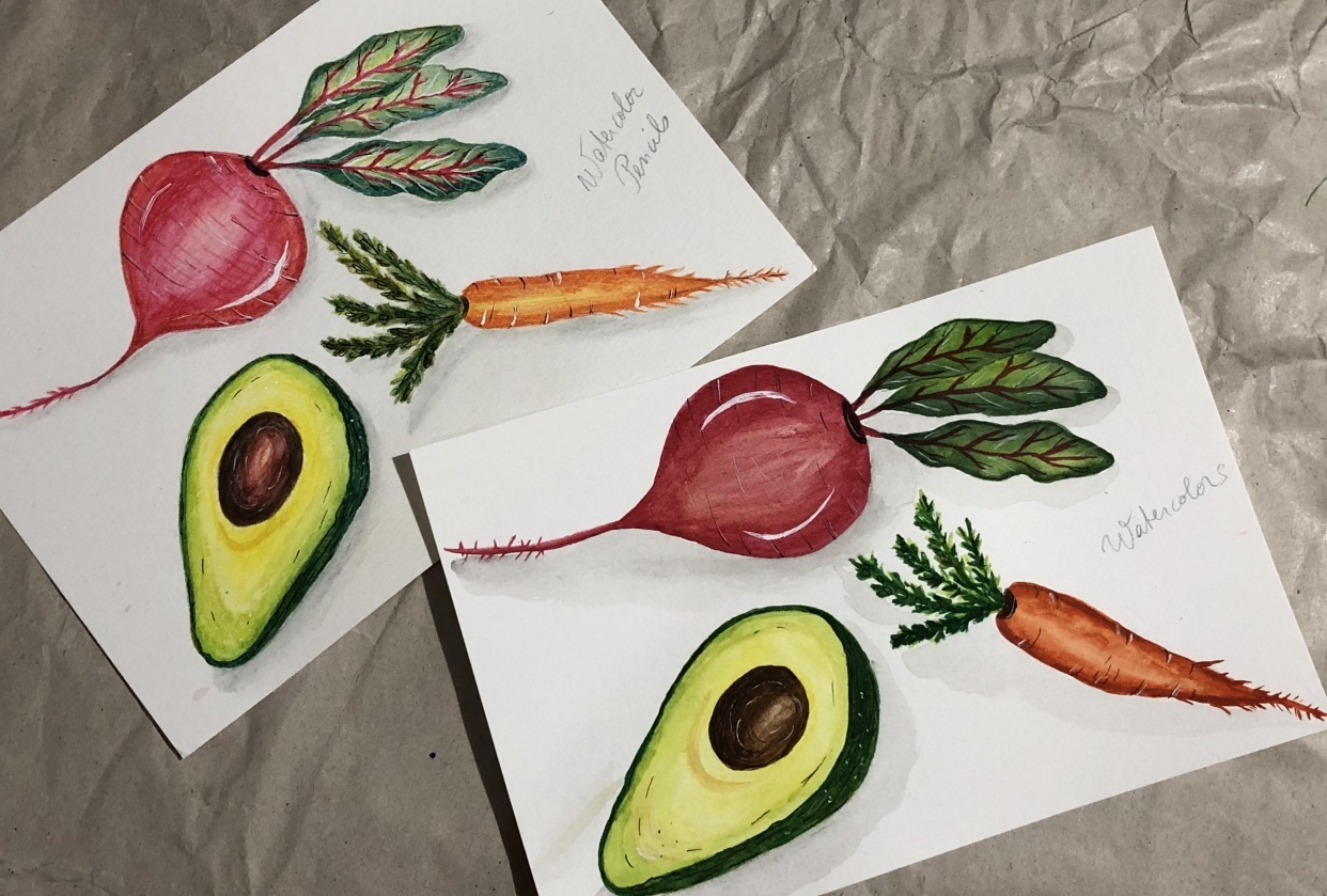 Avocado, Beetroot and Carrot - student project