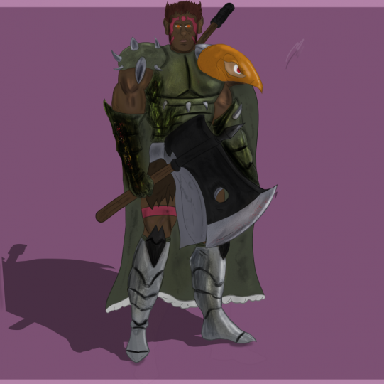 War is messy, that's why he is messy, not because I was overwhelmed by brushesXD