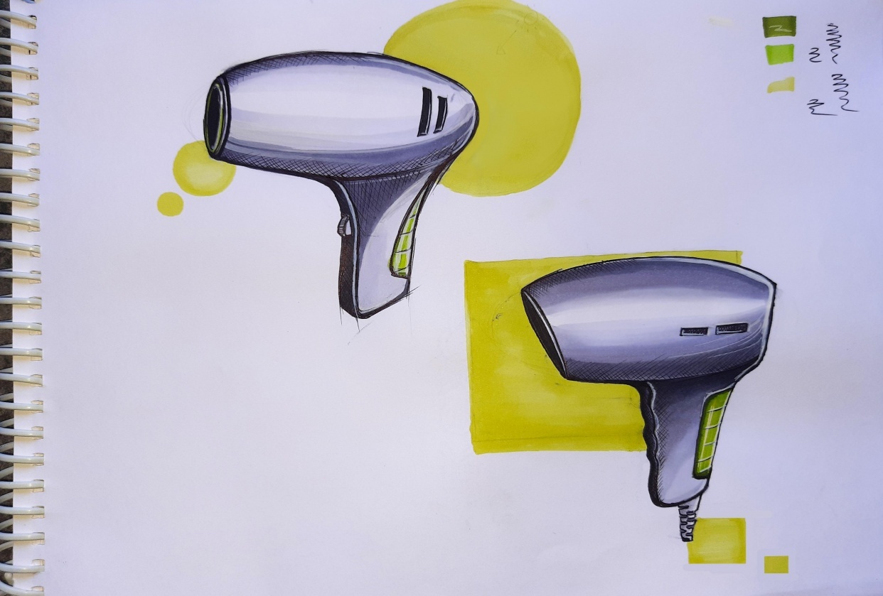 Industrial Design Sketching Like a Pro - Hair Dryer Project | Marouane  Bembli | Skillshare