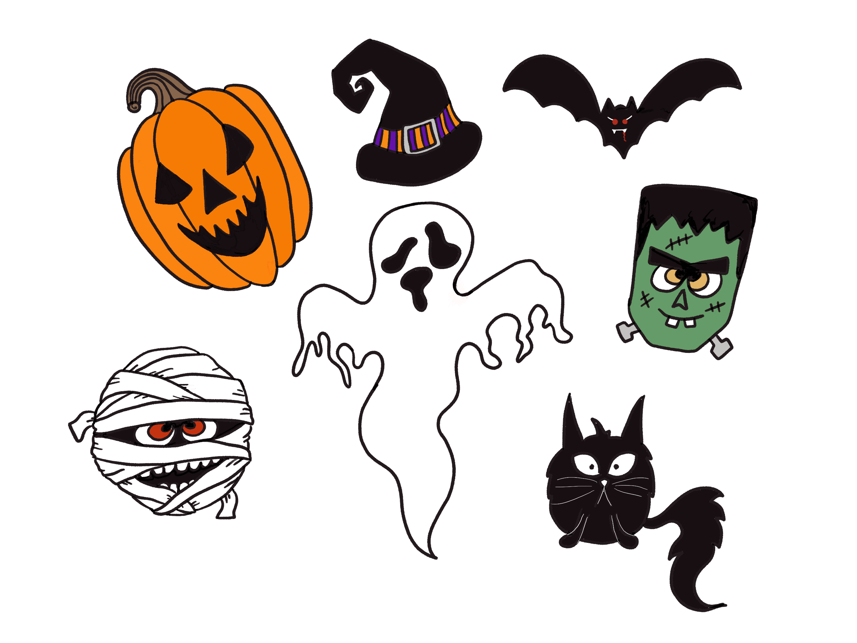 Halloween stickers - student project